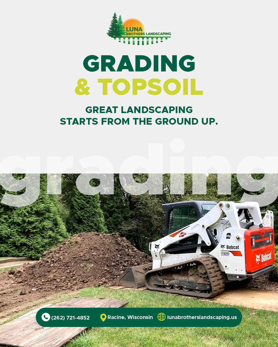 Grading & topsoil — supplied business photograph