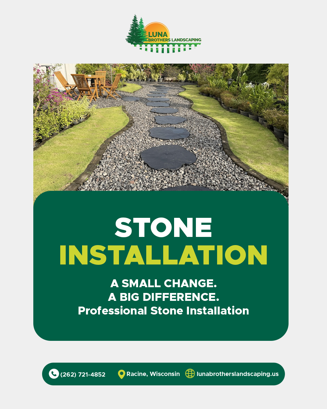Stone installation — supplied business photograph